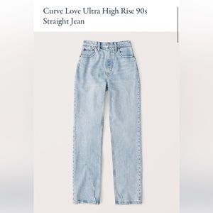 Abercrombie Curve Love Ultra High Rise 90s Straight Jean